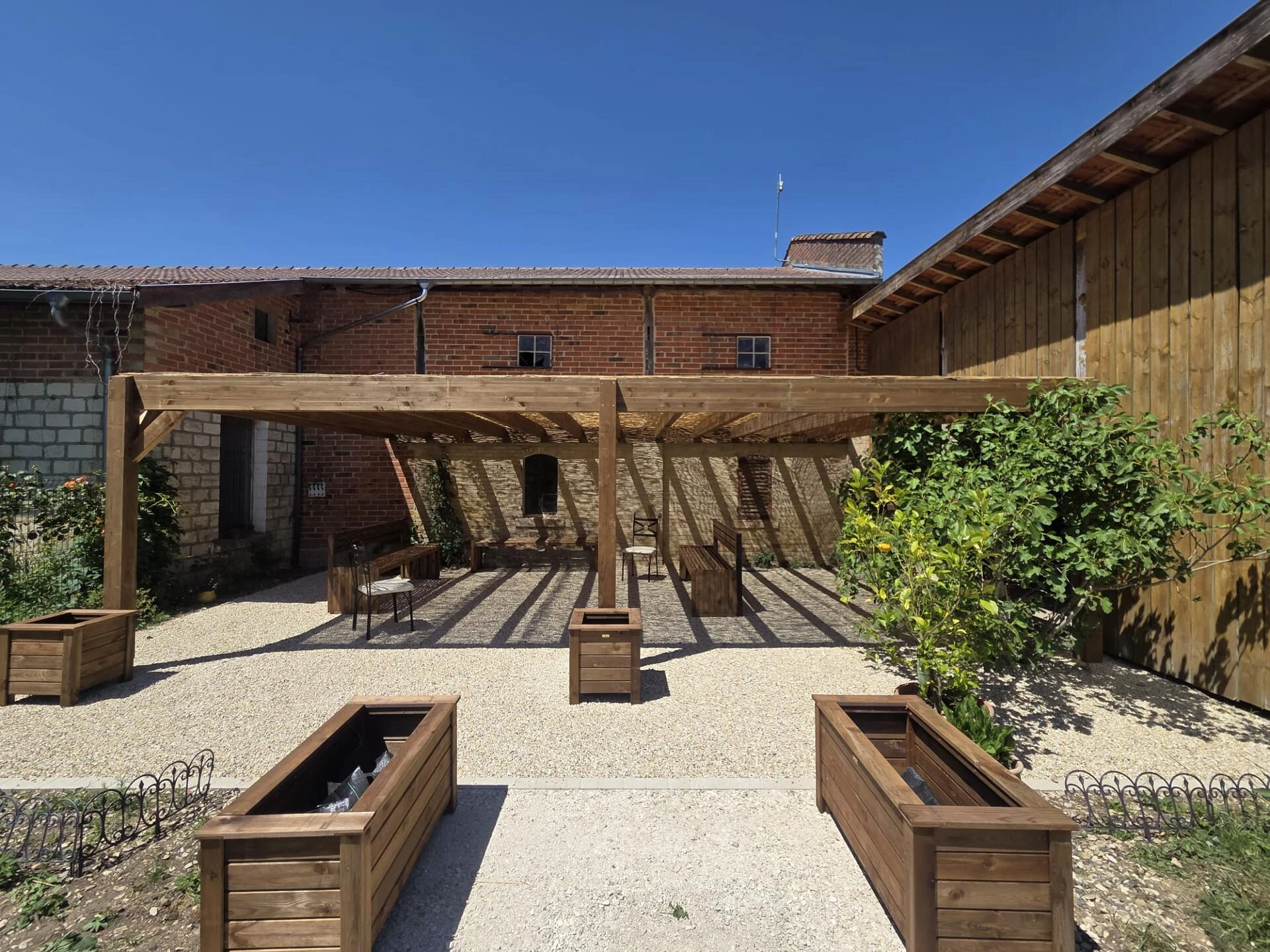 Avant/Après Pergola bois