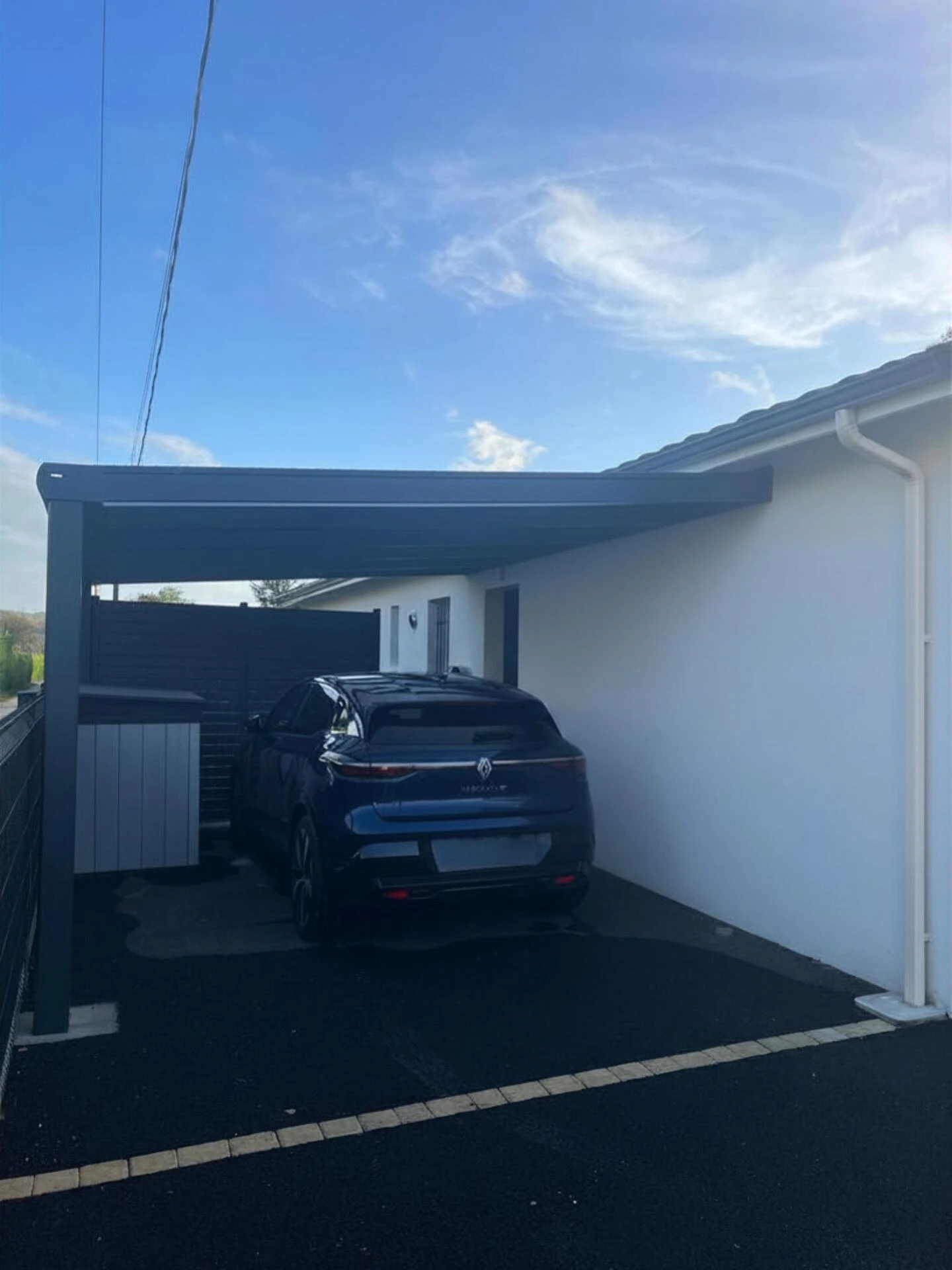 Carport aluminium DoMaAbri' adossé