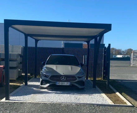 Carport Classic' toit plat avec dégagement