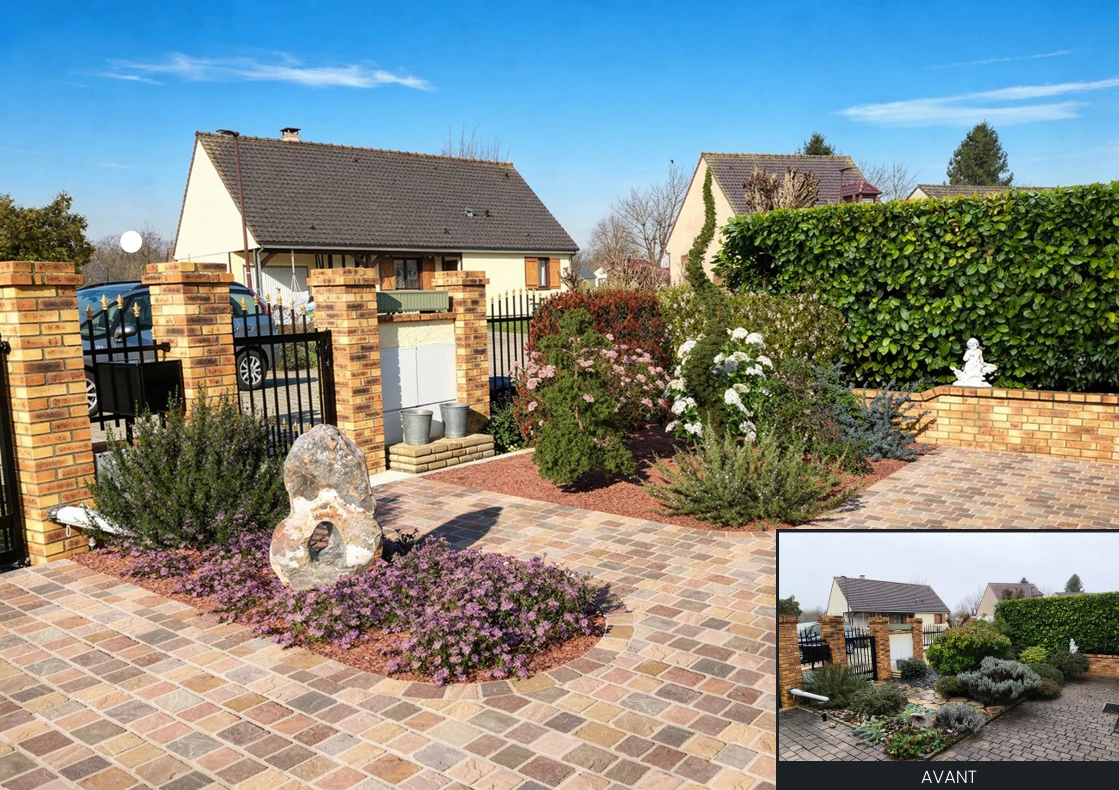 Création paysagère pour une entrée de maison