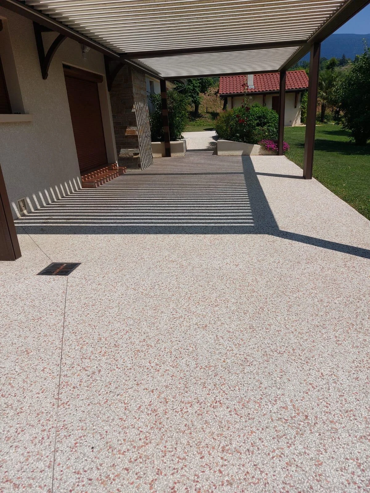Nettoyage d'une terrasse