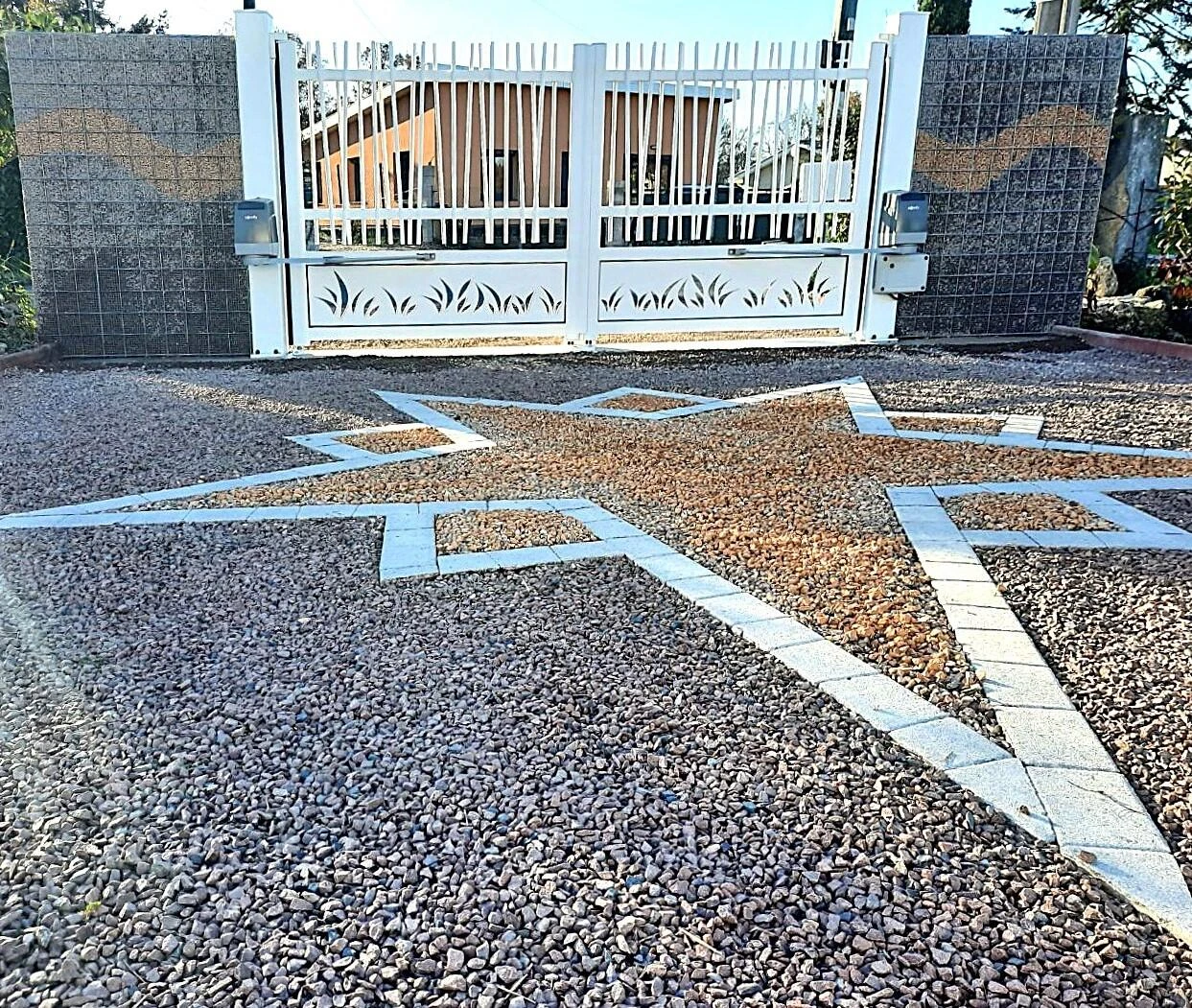 Portail Authentique Natural IVB + Clôture Gabion