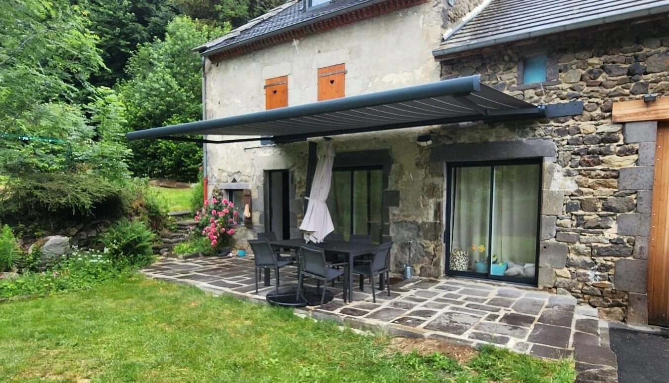 Store banne DoMaSun' 6mx4m gris 7016