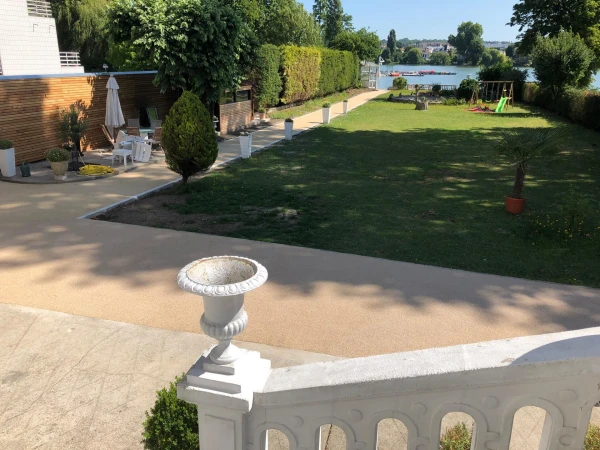 Allée de jardin en Minéralstar ® et Pavé la couture® à Enghien les bains