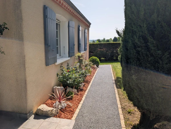Allée de jardin en Minéralstar gris