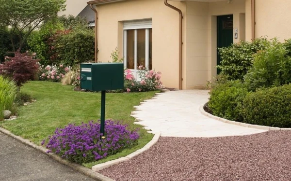 Allée piétonne en Alvéostar® et pavage