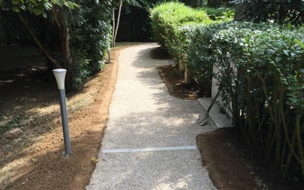 Allée piétonne en Gravistar - Entreprise Menegazzi