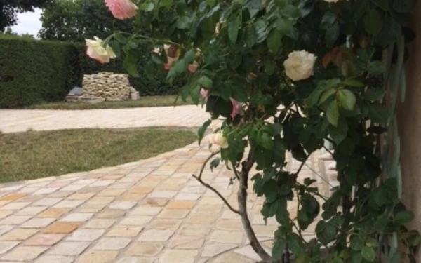 Allée piétonne en pavage