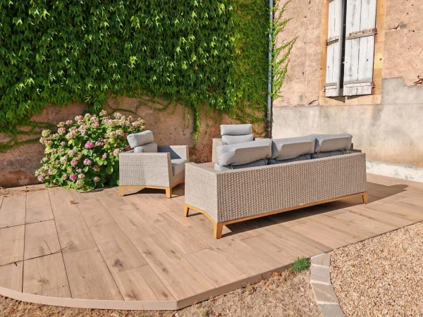 Aménagement abords Terrasse Béton Drainant désactivé - Bordures Pavés Grés
