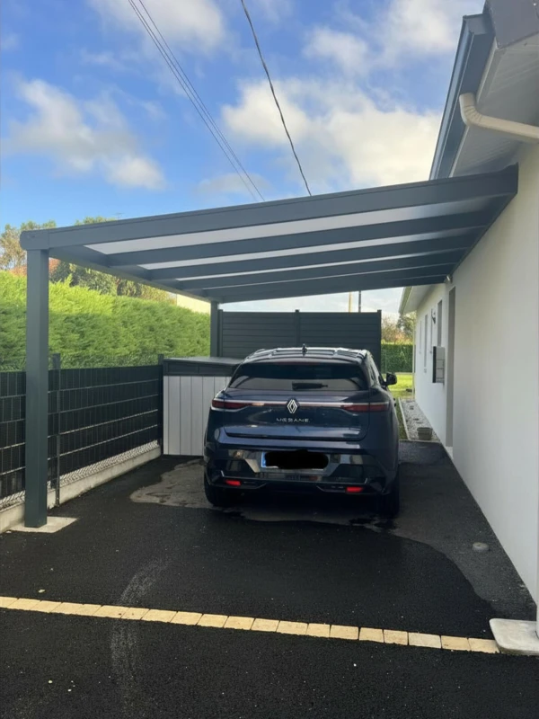 Carport aluminium DoMaAbri' adossé