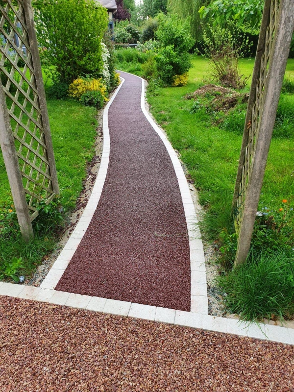 Chemin en Alvéostar®, Pavé la couture® et Stardraine®
