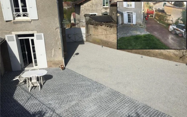 Cour en Alvéostar® et Pavage - Entreprise Carpentier