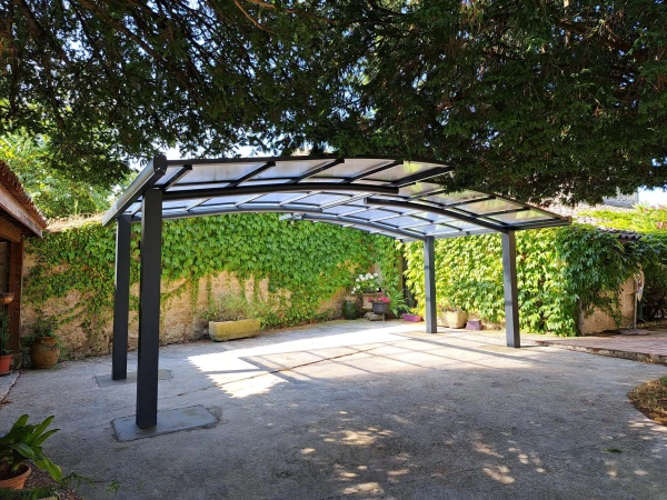 Double Carport Classic' cintré design