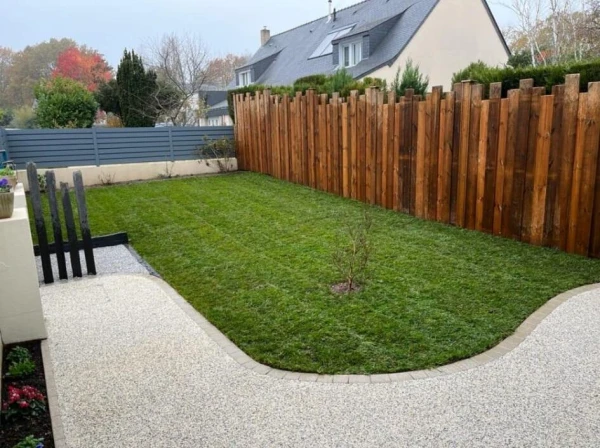 Gazon naturel aux rouleaux