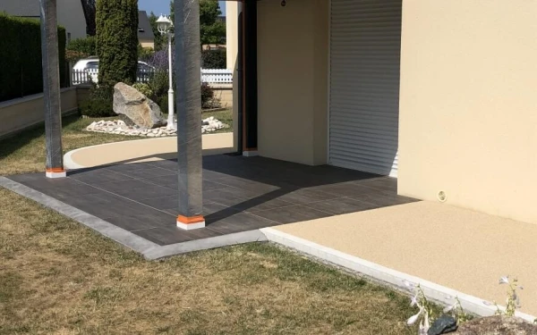 Terrasse en dallage
