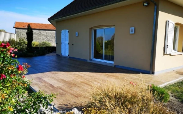 Terrasse en dallage
