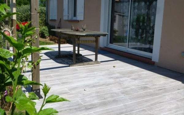 Terrasse en dallage