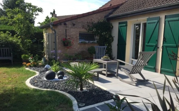 Terrasse en dallage