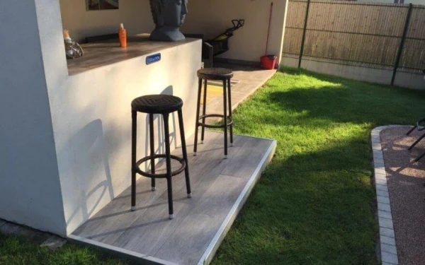 Terrasse en dallage