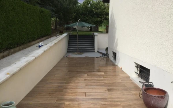 Terrasse en dallage