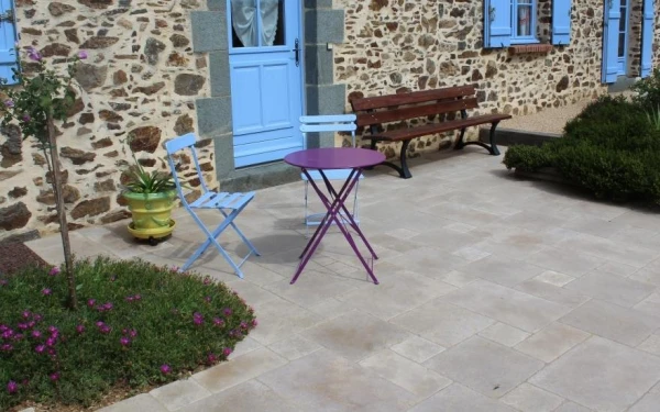 Terrasse en dallage
