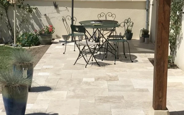 Terrasse en dallage