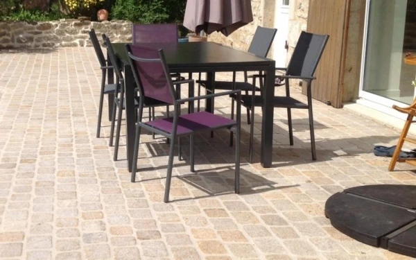 Terrasse en dallage