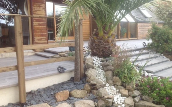 Terrasse en dallage