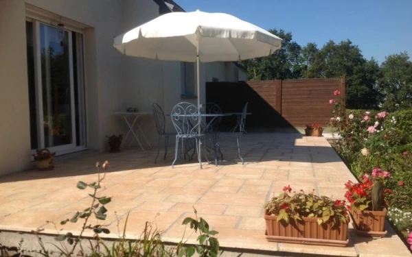 Terrasse en dallage