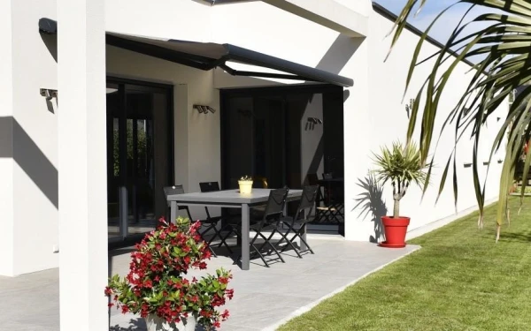 Terrasse en dallage