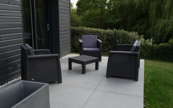 Terrasse en dallage