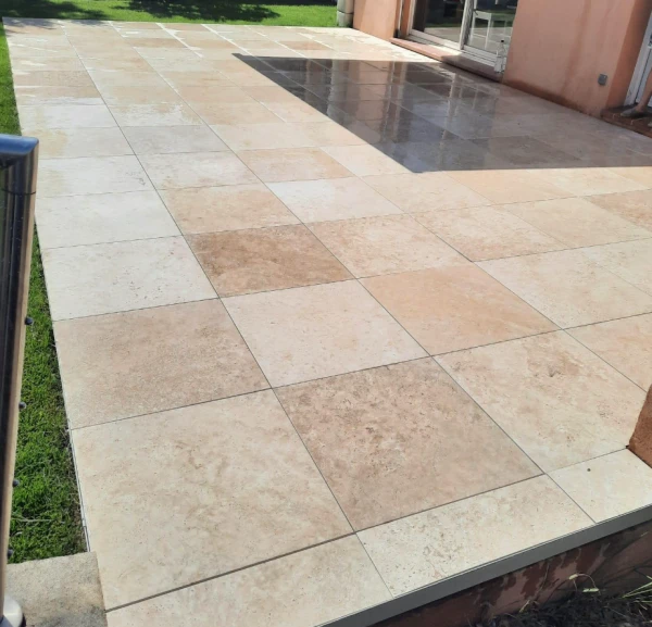 Terrasse en dallage