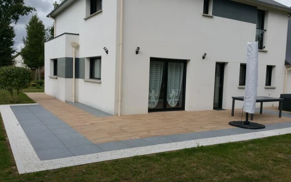 Terrasse en Dallage - Entreprise Belz Le Nozer