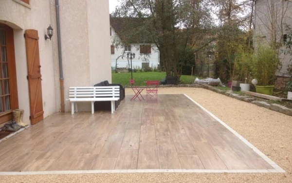 Terrasse en dallage - Entreprise Reynders