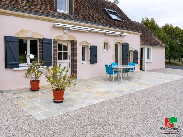 Terrasse en dallage multiformat