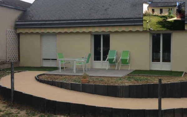 Terrasse en dallage sur plots et DM Green®