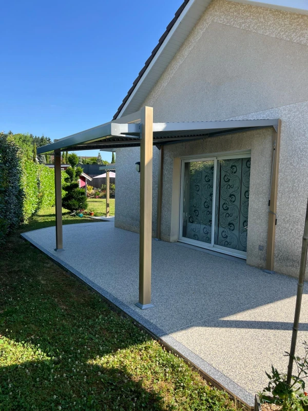 Terrasse en Hydrostar couleur gris et nuage