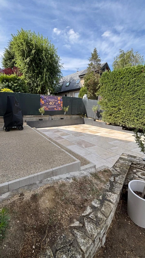 Terrasse en Mineralstar et Dallage