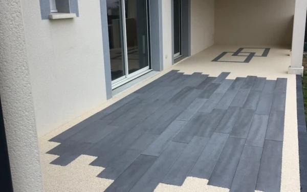 Terrasse en Minéralstar® et dallage Boibé®