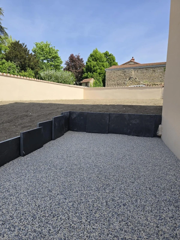 Terrasse Hydrostar nuage et retenue de terre ardoise