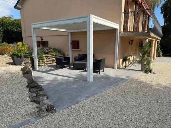 Terrasse sur DM profil et cour en alveostar
